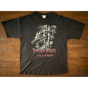 Vintage Disney Tower of Terror Shirt Large Walt Disney World Ride Graphic USA